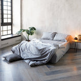 Простирадло на резинці Сатин Premium Light Grey