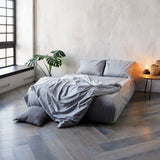 Простирадло на резинці Сатин Premium Light Grey