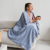 Плед бавовняний Soft - Blue