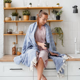 Плед бавовняний Soft - Blue