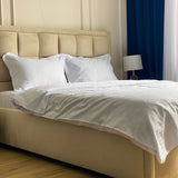 Комплект постільної білизни Страйп Сатин Royal White