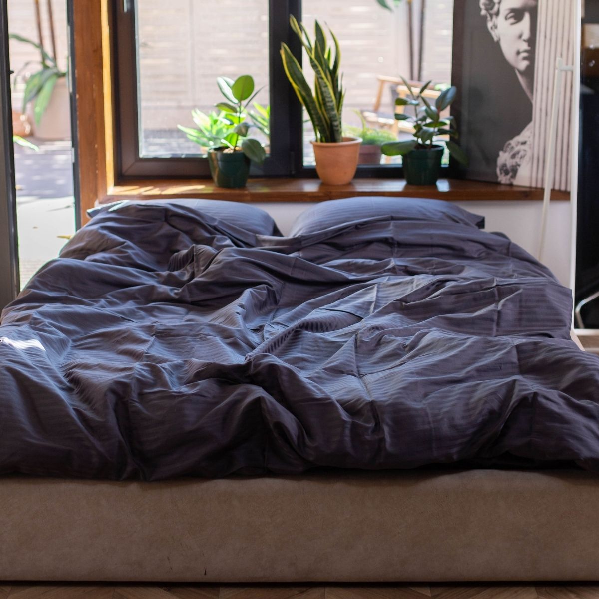 Комплект постільної білизни Страйп Сатин Mineral Moona