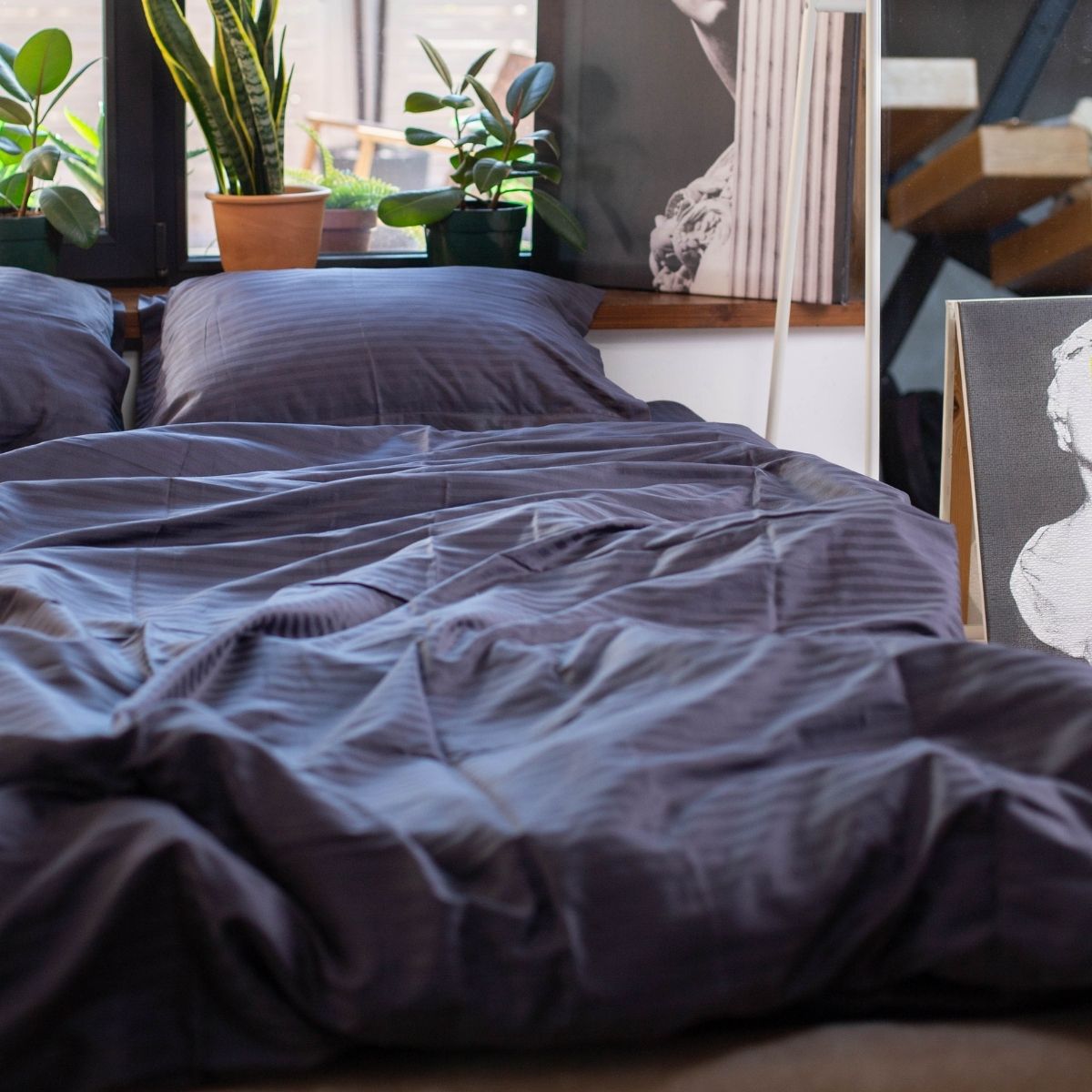 Комплект постільної білизни Страйп Сатин Mineral Moona