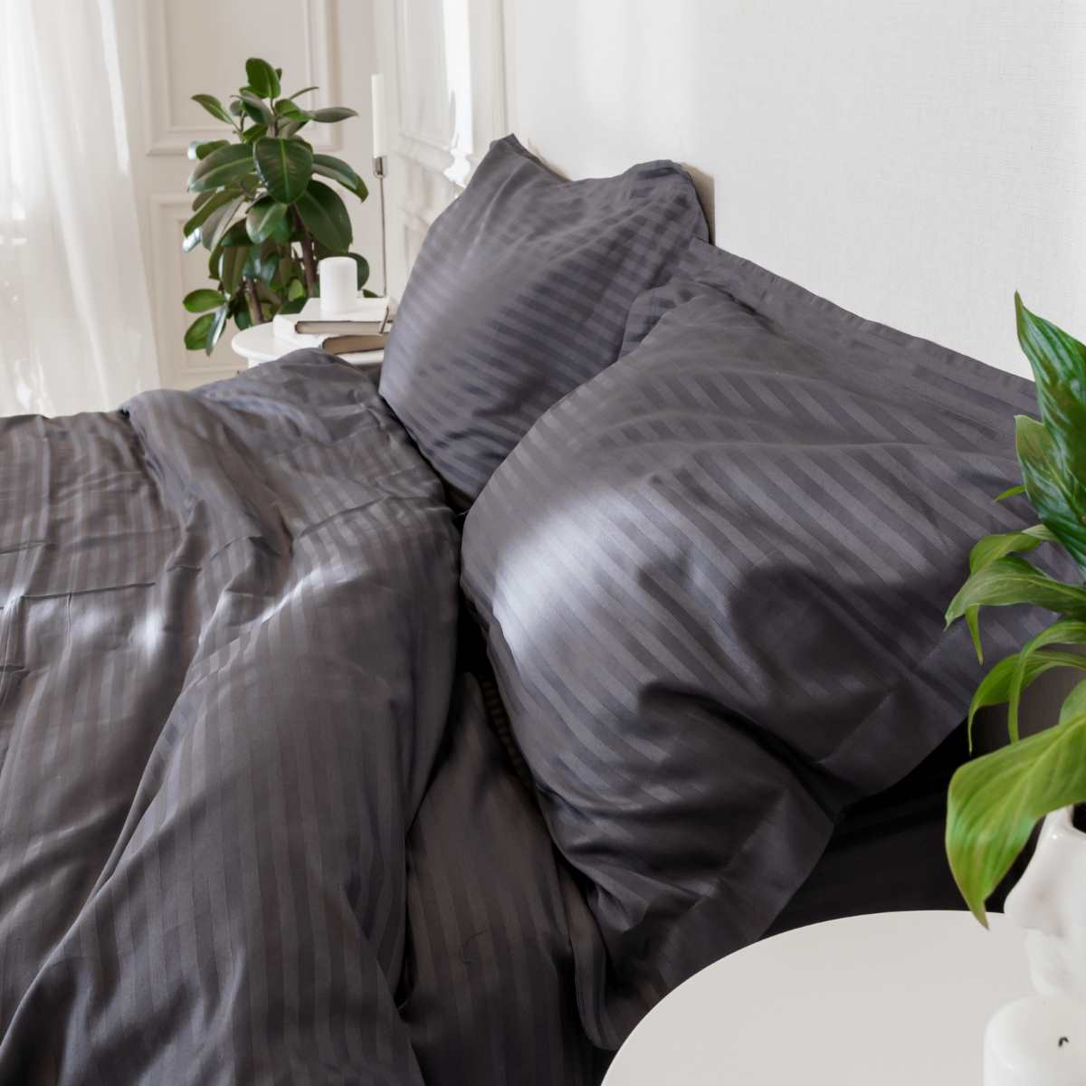 Набір наволочок Страйп Сатин Mineral